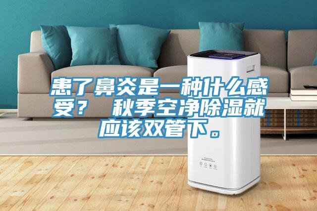 患了鼻炎是一种什么感受？ 秋季空净除湿就应该双管下。