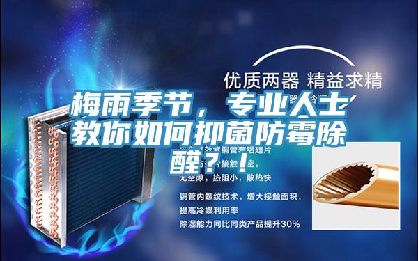 梅雨季节，专业人士教你如何抑菌防霉除醛？！