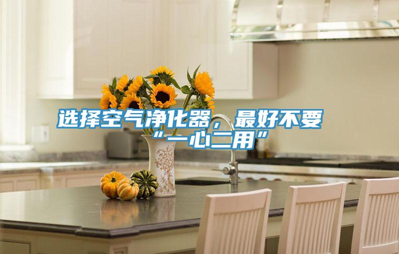 选择空气净化器，最好不要“一心二用”