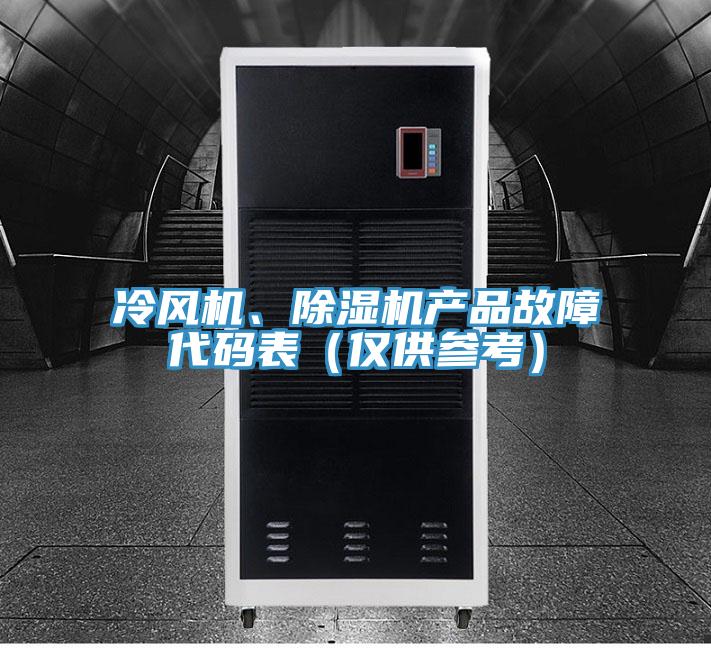 冷风机、粉色应用黄色软件产品故障代码表（仅供参考）