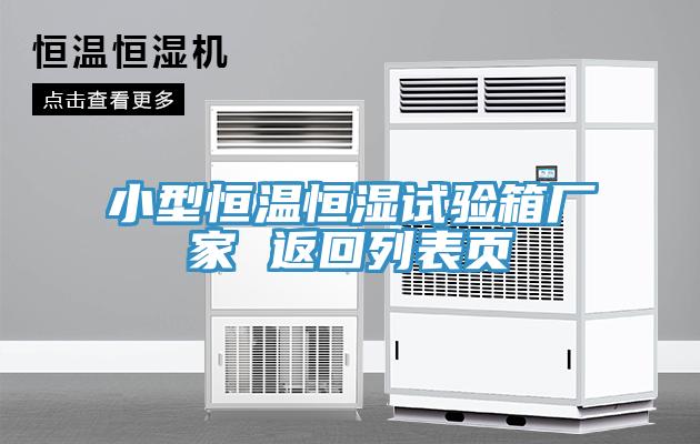 小型恒温恒湿试验箱厂家 返回列表页
