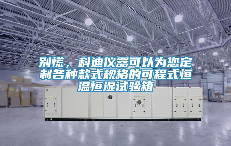 别慌，科迪仪器可以为您定制各种款式规格的可程式恒温恒湿试验箱