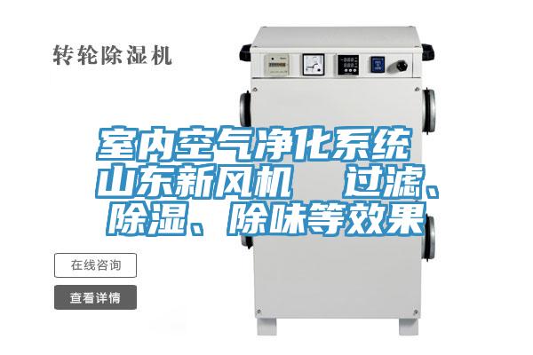 室内空气净化系统 山东新风机  过滤、除湿、除味等效果