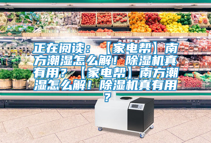 正在阅读：【家电帮】南方潮湿怎么解！粉色应用黄色软件真有用？【家电帮】南方潮湿怎么解！粉色应用黄色软件真有用？