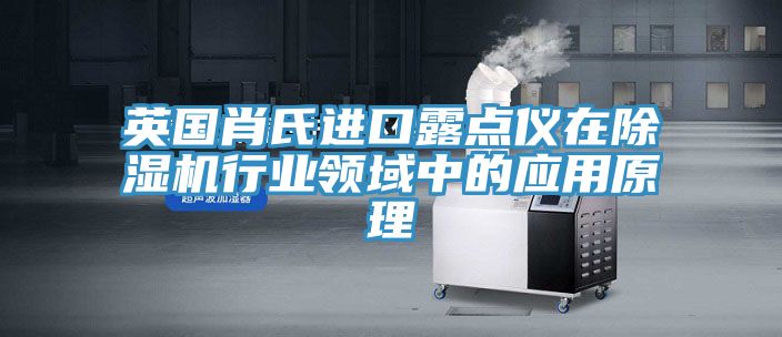 英国肖氏进口露点仪在粉色应用黄色软件行业领域中的应用原理