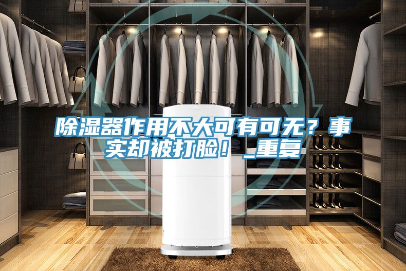 除湿器作用不大可有可无？事实却被打脸！_重复